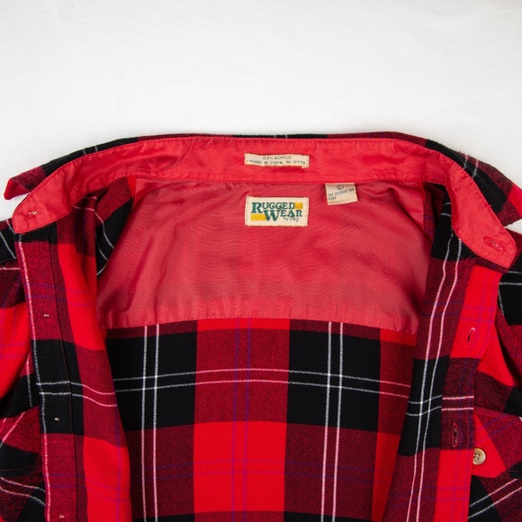 Vintage Rugged Wear Red and Black Plaid - Picture 4 of 6